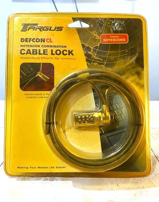 Targus Defcon CL Cable Lock - front Targus Defcon CL Notebook Combination Cable Lock - 6.5ft Galvanized Steel Security Lock